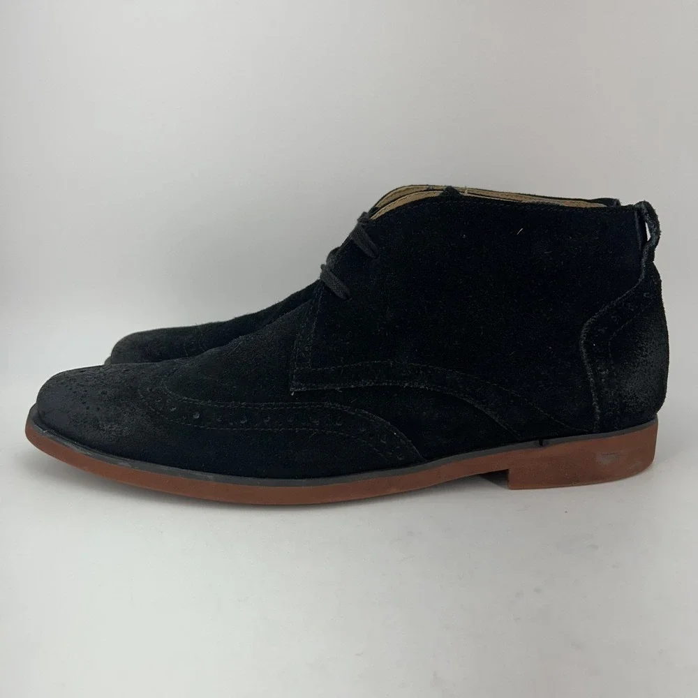 Stacy Adams Boots Mens Size 9.5 Taliesin Suede Chukka Wingtip Dress Lace Up